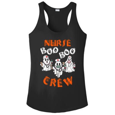 Boo Nurse Scrub Funny Ghost Halloween Ladies PosiCharge Competitor Racerback Tank