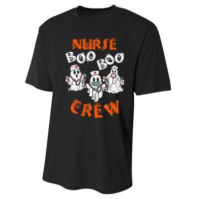 Boo Nurse Scrub Funny Ghost Halloween Performance Sprint T-Shirt