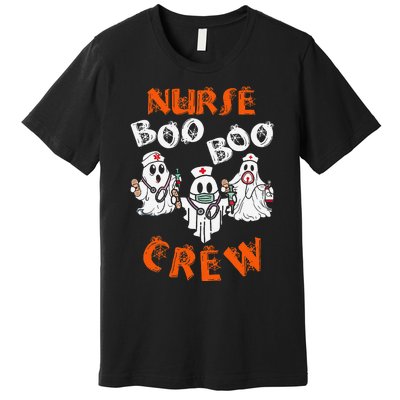 Boo Nurse Scrub Funny Ghost Halloween Premium T-Shirt