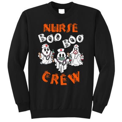 Boo Nurse Scrub Funny Ghost Halloween Tall Sweatshirt