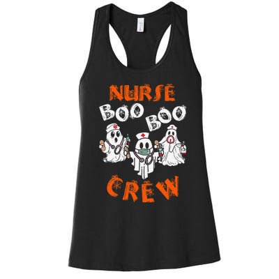 Boo Nurse Scrub Funny Ghost Halloween Women's Racerback Tank