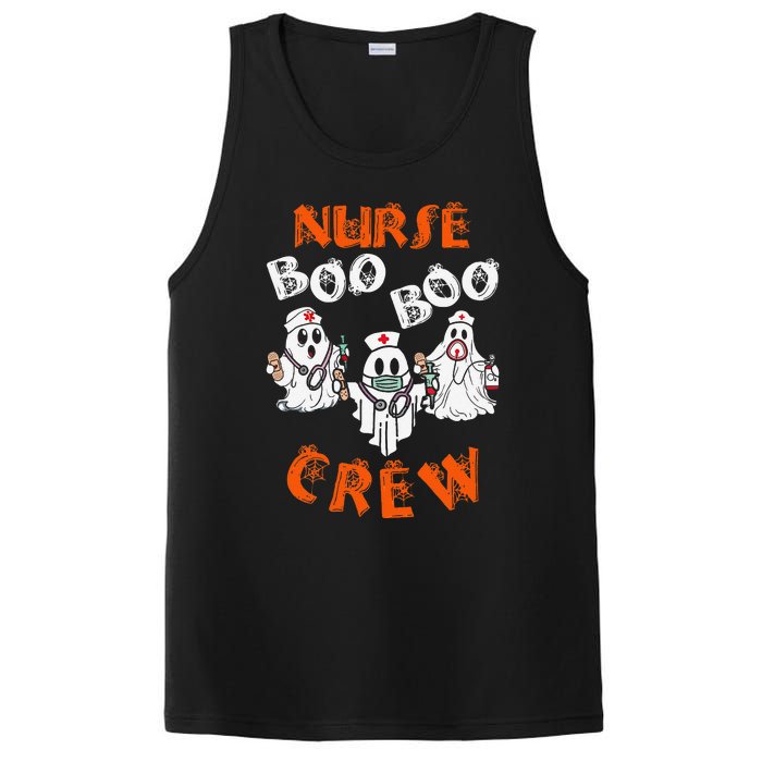 Boo Nurse Scrub Funny Ghost Halloween PosiCharge Competitor Tank