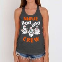 Boo Nurse Scrub Funny Ghost Halloween Women's Knotted Racerback Tank