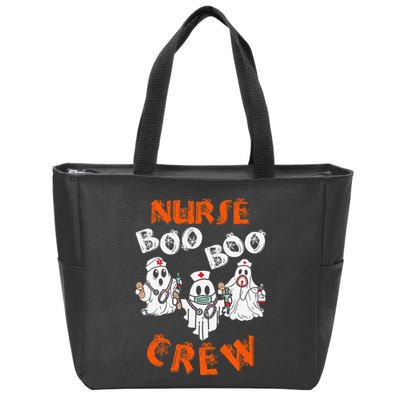 Boo Nurse Scrub Funny Ghost Halloween Zip Tote Bag