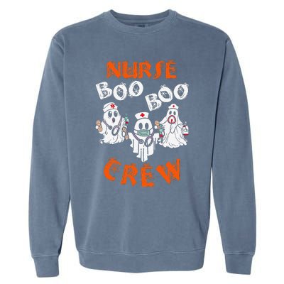 Boo Nurse Scrub Funny Ghost Halloween Garment-Dyed Sweatshirt