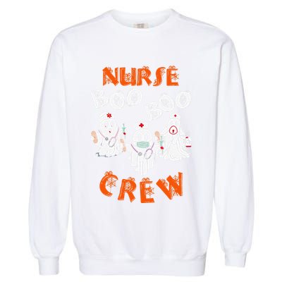 Boo Nurse Scrub Funny Ghost Halloween Garment-Dyed Sweatshirt