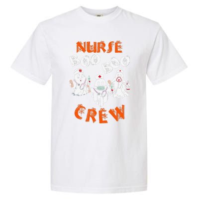 Boo Nurse Scrub Funny Ghost Halloween Garment-Dyed Heavyweight T-Shirt