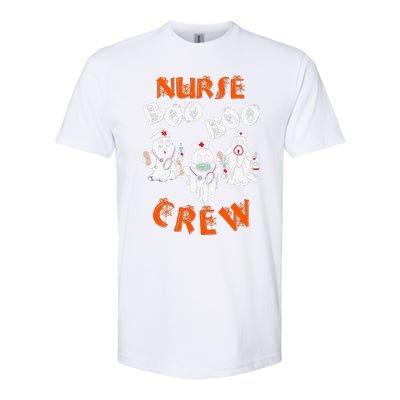 Boo Nurse Scrub Funny Ghost Halloween Softstyle CVC T-Shirt