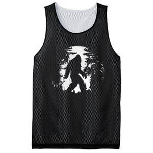 Bigfoot Night Stroll Cool Full Moon & Tree Tunnel Sasquatch Mesh Reversible Basketball Jersey Tank