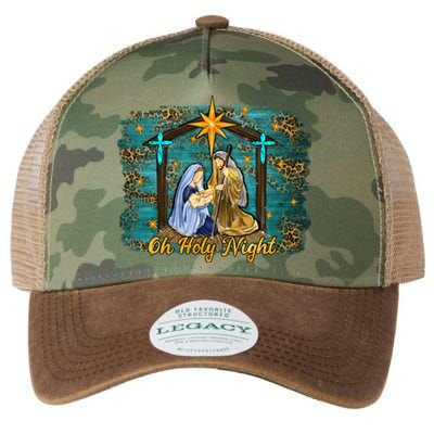 Beautiful Nativity Scene Jesus Christmas Graphic Gift Legacy Tie Dye Trucker Hat