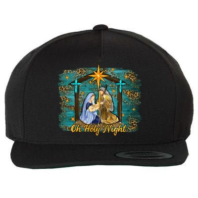 Beautiful Nativity Scene Jesus Christmas Graphic Gift Wool Snapback Cap