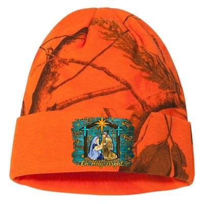 Beautiful Nativity Scene Jesus Christmas Graphic Gift Kati Licensed 12" Camo Beanie