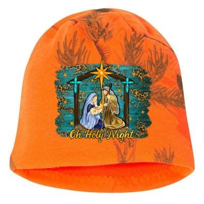 Beautiful Nativity Scene Jesus Christmas Graphic Gift Kati - Camo Knit Beanie