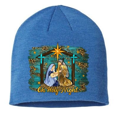 Beautiful Nativity Scene Jesus Christmas Graphic Gift Sustainable Beanie