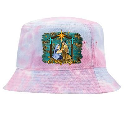 Beautiful Nativity Scene Jesus Christmas Graphic Gift Tie-Dyed Bucket Hat