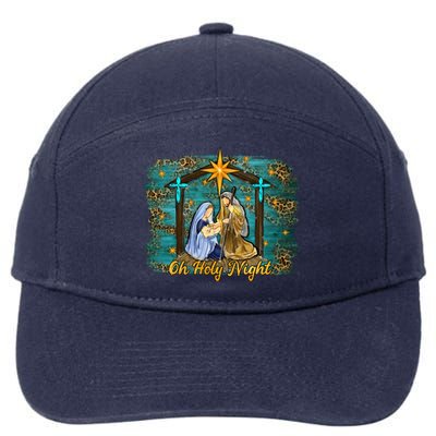 Beautiful Nativity Scene Jesus Christmas Graphic Gift 7-Panel Snapback Hat