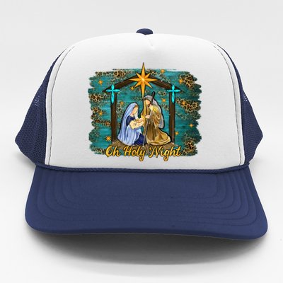 Beautiful Nativity Scene Jesus Christmas Graphic Gift Trucker Hat