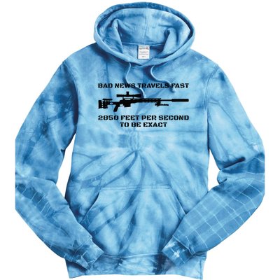 Bad News Sniper Rifle Army Joke Military Humor Tie Dye Hoodie