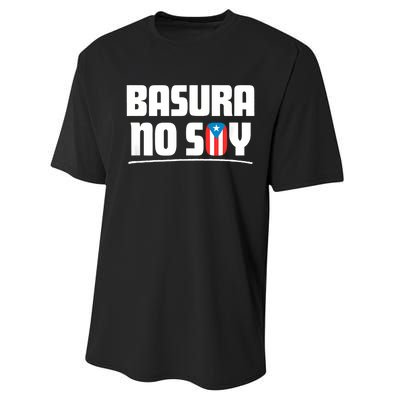 Basura No Soy Puerto Rico Flag Boricua Performance Sprint T-Shirt