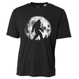 Bigfoot Night Stroll! Cool Full Moon Night & Trees Sasquatch Cooling Performance Crew T-Shirt