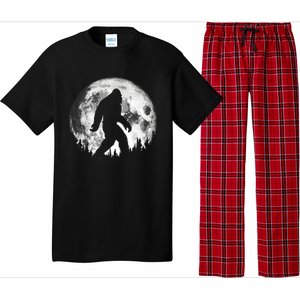 Bigfoot Night Stroll! Cool Full Moon Night & Trees Sasquatch Pajama Set