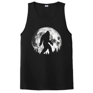 Bigfoot Night Stroll! Cool Full Moon Night & Trees Sasquatch PosiCharge Competitor Tank