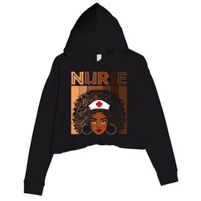 Black Nurse Shirts For Women Girl African Melanin Nursing Crop Fleece Hoodie