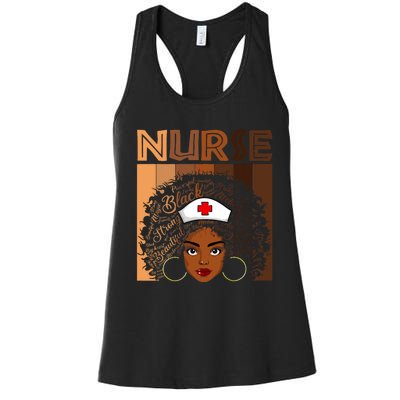 Black Nurse Shirts For Women Girl African Melanin Nursing Women's Racerback Tank