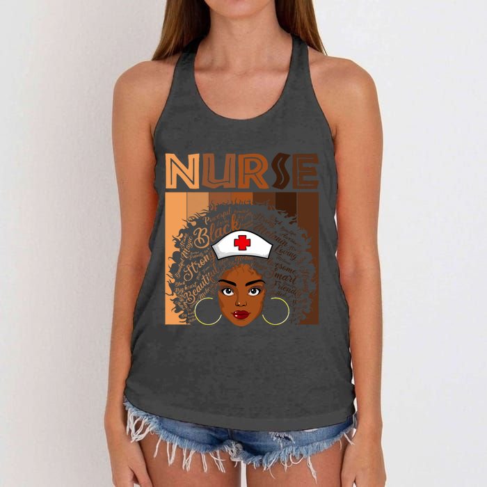 Black Nurse Shirts For Women Girl African Melanin Nursing Women's Knotted Racerback Tank