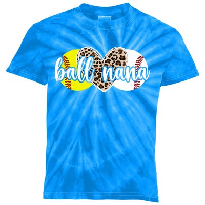 Ball Nana Softball Baseball Nana Of Ballers Great Gift Kids Tie-Dye T-Shirt