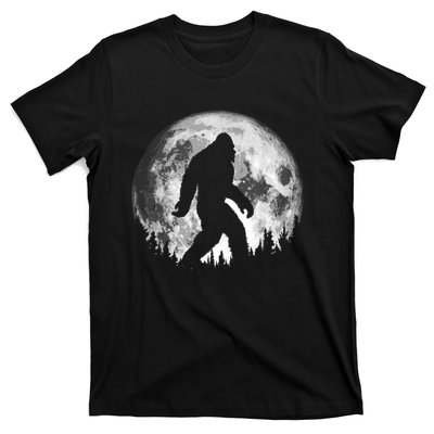 Bigfoot Night Stroll! Cool Full Moon & Trees Sasquatch T-Shirt