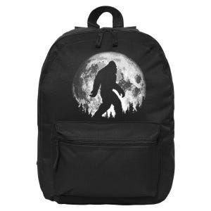 Bigfoot Night Stroll! Cool Full Moon & Trees Sasquatch 16 in Basic Backpack