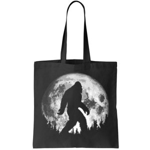 Bigfoot Night Stroll! Cool Full Moon & Trees Sasquatch Tote Bag