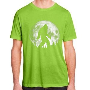 Bigfoot Night Stroll! Cool Full Moon & Trees Sasquatch Adult ChromaSoft Performance T-Shirt