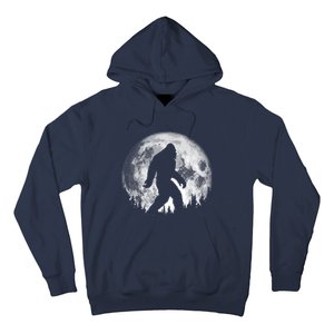 Bigfoot Night Stroll! Cool Full Moon & Trees Sasquatch Hoodie