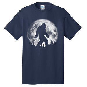 Bigfoot Night Stroll! Cool Full Moon & Trees Sasquatch Tall T-Shirt