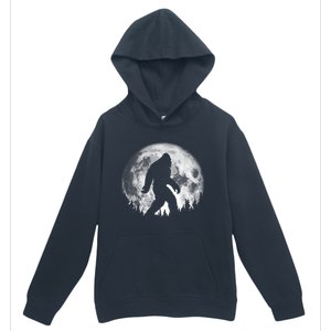 Bigfoot Night Stroll! Cool Full Moon & Trees Sasquatch Urban Pullover Hoodie