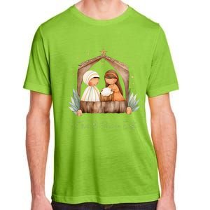 Boho Nativity Scene Let There Be Peace on Earth Xmas  Adult ChromaSoft Performance T-Shirt