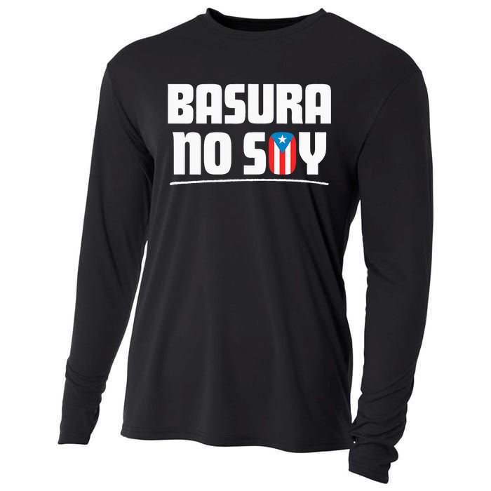 Basura No Soy Puerto Rico Flag Boricua Cooling Performance Long Sleeve Crew