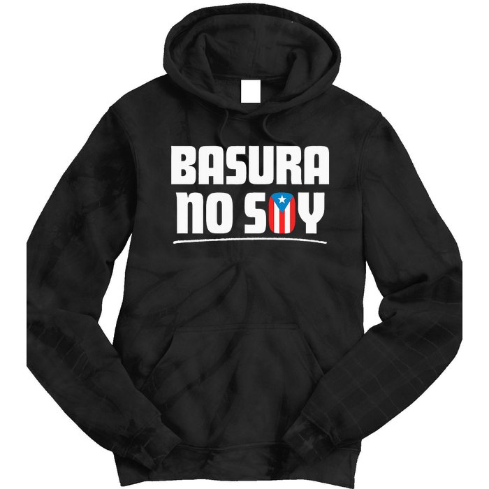 Basura No Soy Puerto Rico Flag Boricua Tie Dye Hoodie