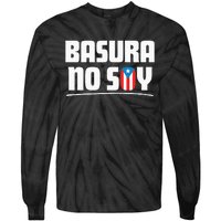 Basura No Soy Puerto Rico Flag Boricua Tie-Dye Long Sleeve Shirt