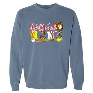 Ballpark Nana Softball Baseball Nana Of Ballers Funny Gift Garment-Dyed Sweatshirt