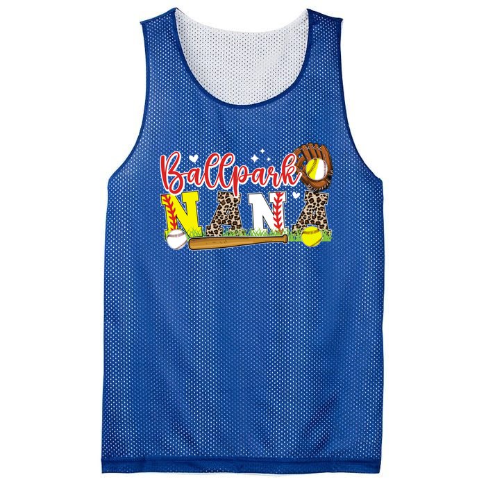 Ballpark Nana Softball Baseball Nana Of Ballers Funny Gift Mesh Reversible Basketball Jersey Tank