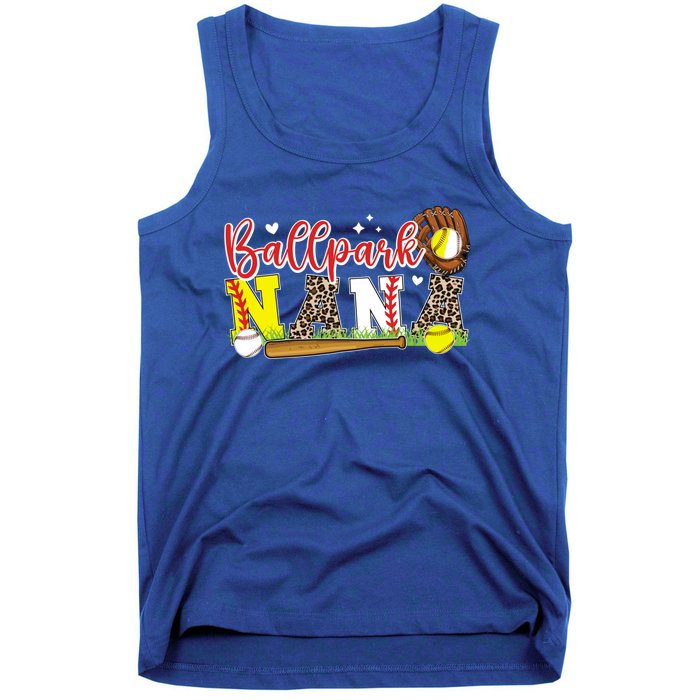 Ballpark Nana Softball Baseball Nana Of Ballers Funny Gift Tank Top