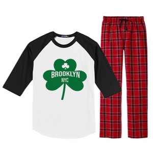 Brooklyn NYC Saint Patrick's Day Gift Raglan Sleeve Pajama Set