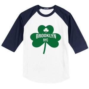 Brooklyn NYC Saint Patrick's Day Gift Baseball Sleeve Shirt