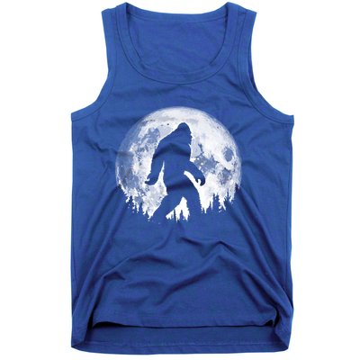 Bigfoot Night Stroll! Cool Full Moon And Trees Sasquatch Cute Gift Tank Top