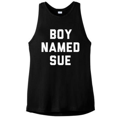 Boy Named Sue Tank Country Music Festival Classic Country Ladies PosiCharge Tri-Blend Wicking Tank