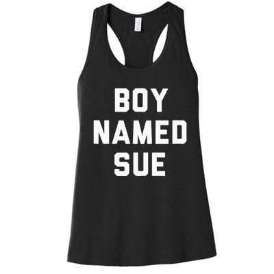 Boy Named Sue Tank Country Music Festival Classic Country Women's Racerback Tank