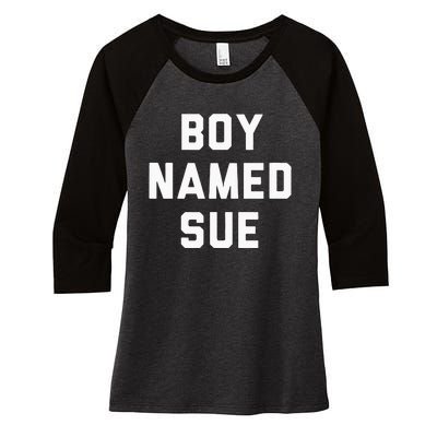 Boy Named Sue Tank Country Music Festival Classic Country Women's Tri-Blend 3/4-Sleeve Raglan Shirt